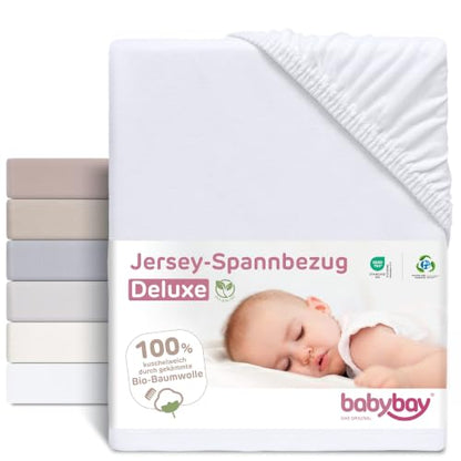 BABYBAY Deluxe Organic lenzuolo 89x50 cm bianco