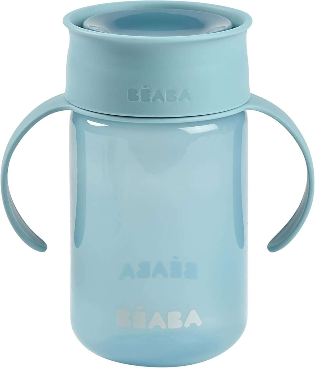 BEABA Gobelet d’apprentissage anti-fuite 360° 340 ml 12 m+