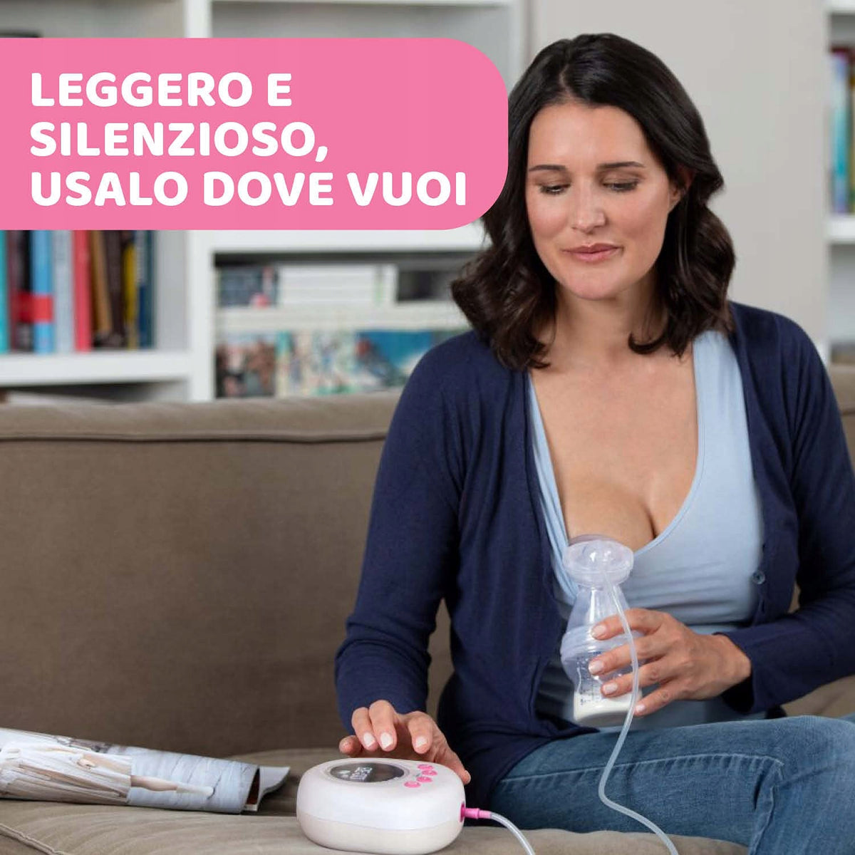 CHICCO Naturally laktator elektryczny różowy – zdjęcie produktu 8