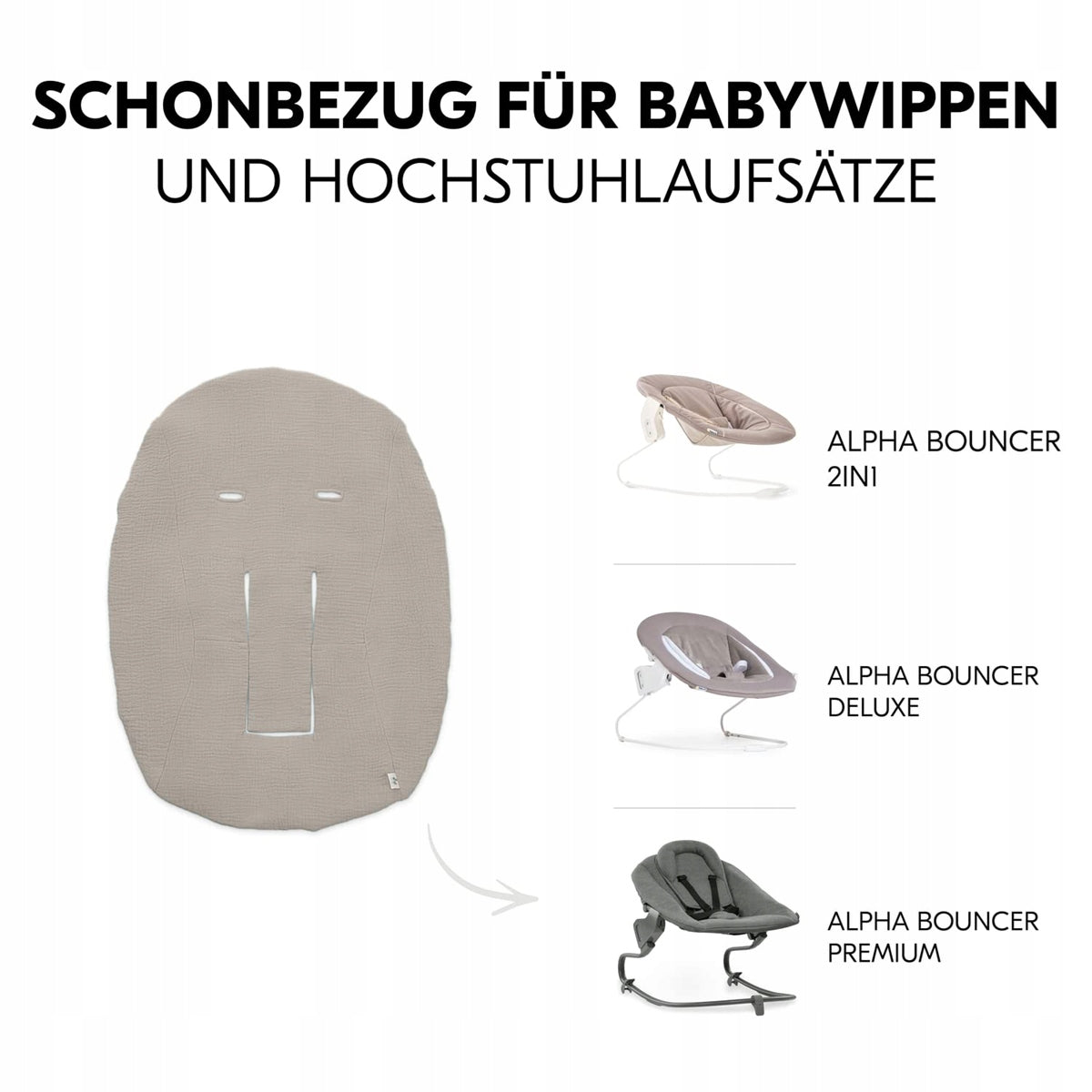 HAUCK pokrowiec na bujaczek Alpha Bouncer Premium / Deluxe / 2-in-1 – zdjęcie 3