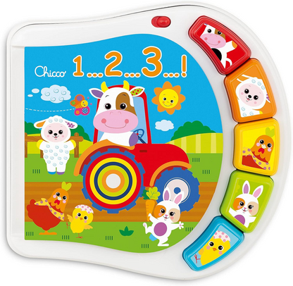 CHICCO Counting Farm carte educațională electronică 19 x 19,5 cm