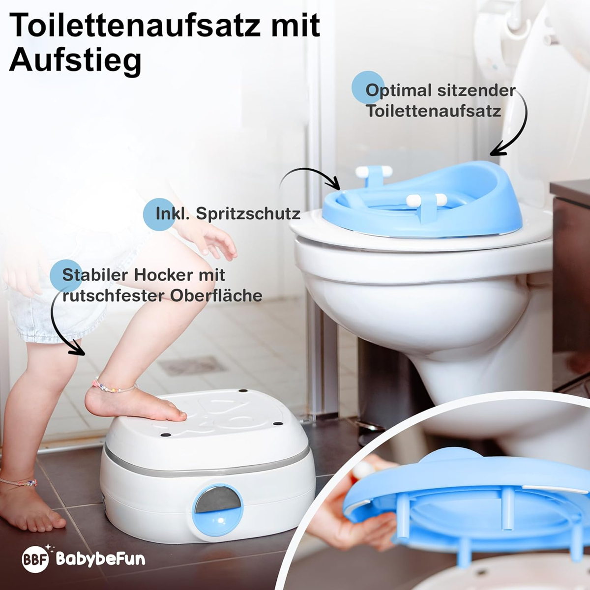 BABYBEFUN 3w1 nocnik nakładka podnóżek – zdjęcie produktu 6