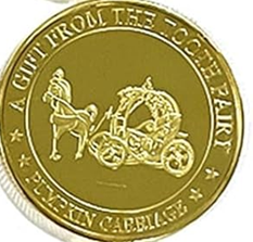 BRADOC Wróżka Zębuszka moneta 4 cm DYNIOWA KAROCA