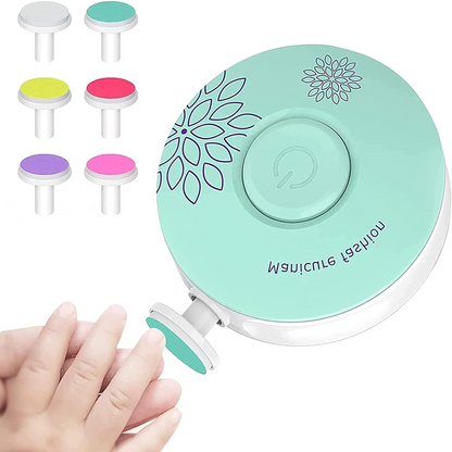 JULYUPOLI lima de uñas eléctrica con 6 accesorios 6,5 x 6,5 cm