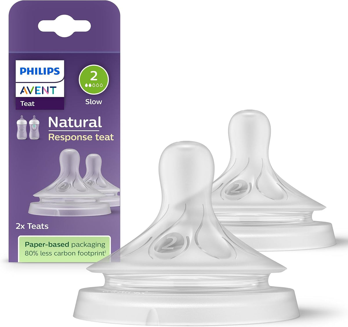 Philips Avent Natural Response tettarella per biberon (2) 0m+ x2