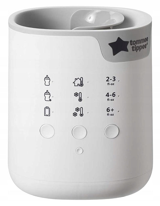 TOMMEE TIPPEE all-in-one podgrzewacz zaawansowany, szary podgrzewacz do butelek i słoików z automatycznym timerem