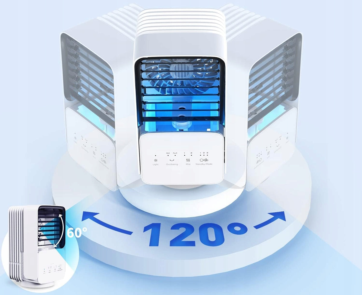 OMISOON Air Cooler μίνι κλιματιστικό 700 ml με οθόνη αφής και φωτισμό