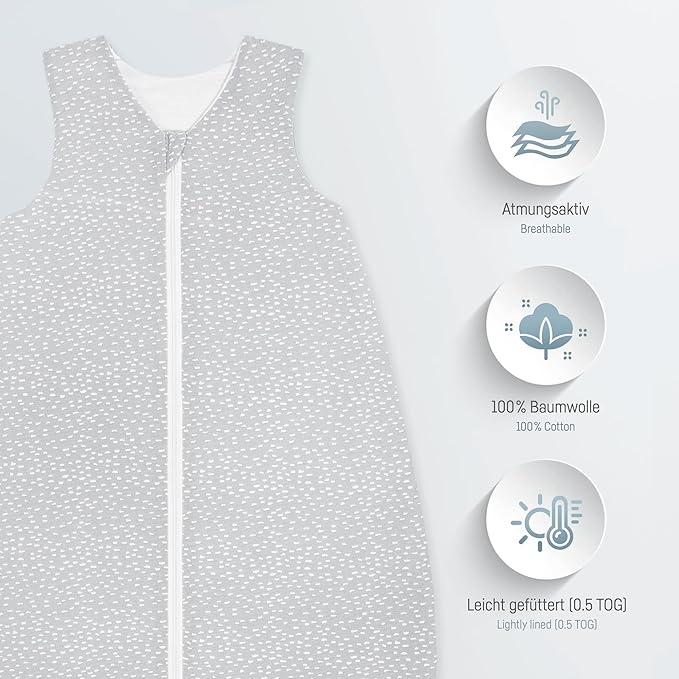 JULIUS ZÖLLNER zomerslaapzak 0,5 TOG 80/86 cm JERSEY