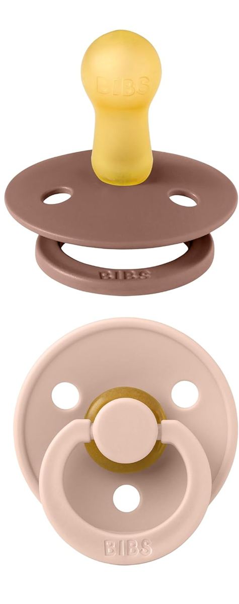 BIBS COLOUR Beruhigungsschnuller 2er-Pack Naturkautschuk 0–6 Monate