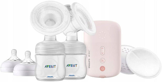 PHILIPS AVENT SCF397/11 podwójny LAKTATOR elektr.1. różowy elektryczny laktator z akcesoriami, Natural Motion, używany