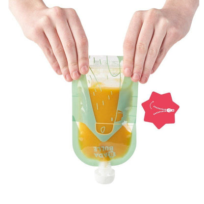 BADABULLE saszetki tubki na przeciery musy 15szt. Wielorazowa tubka 150 ml do przecierów i musów BPA free