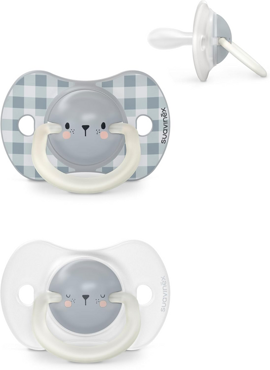 SUAVINEX succhietto SX PRO Day&Night x2 silicone 6-18m LUMINOSO