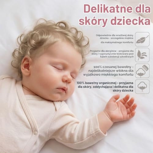 BABYBAY Deluxe Organic lenzuolo 89x50 cm bianco