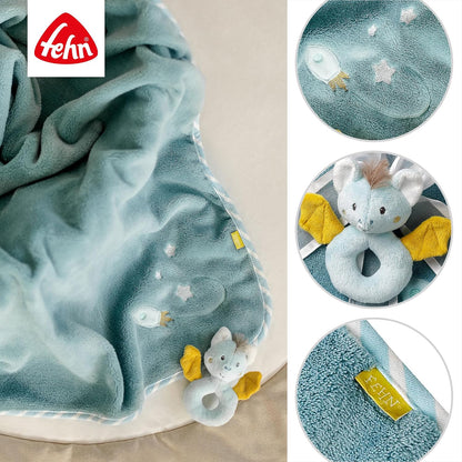 FEHN Mały Zamek koc dla niemowląt 75x100 cm z grzechotką – zdjęcie produktu 4