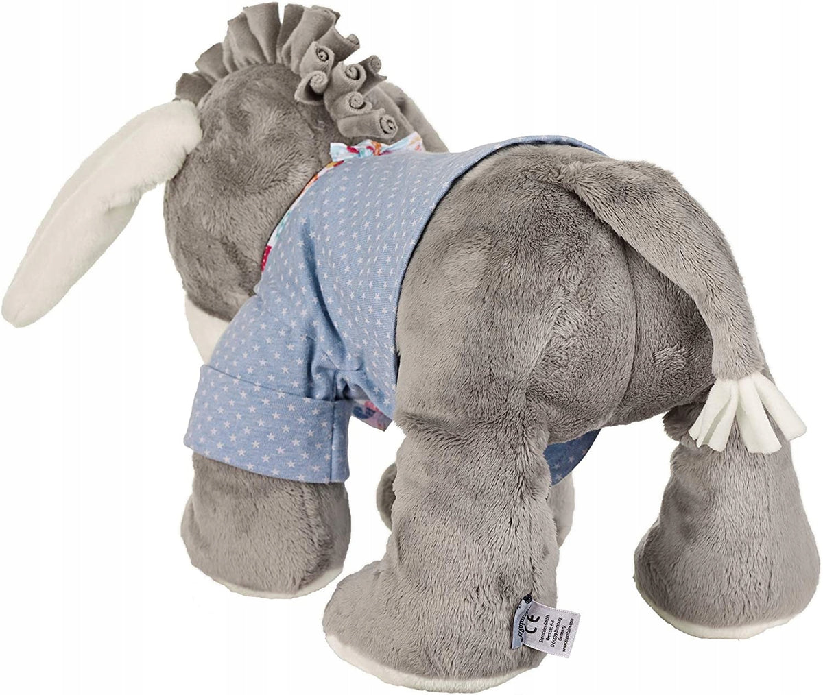 STERNTALER Osiołek Emmi maskotka pluszowa 37 cm "N, szaro-niebieski osiołek do przytulania dla dzieci 0+