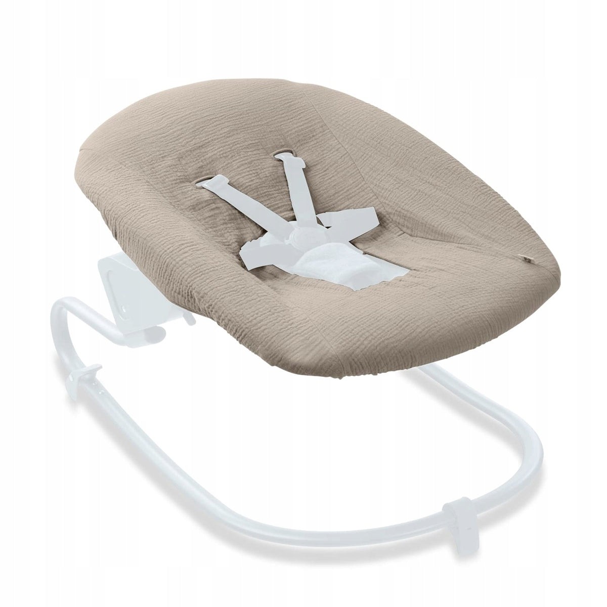 HAUCK pokrowiec na bujaczek Alpha Bouncer Premium / Deluxe / 2-in-1 – beżowy pranie w temperaturze 30° C – zdjęcie 1