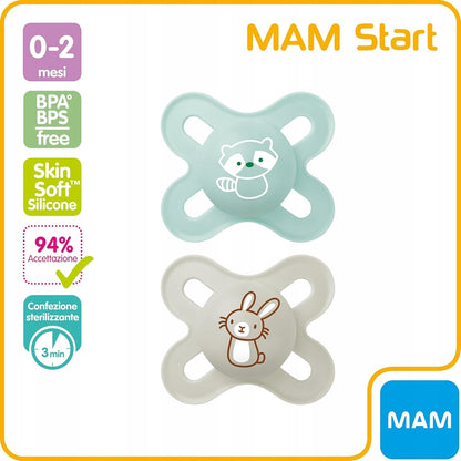 MAM START chupete calmante 0-2m con caja