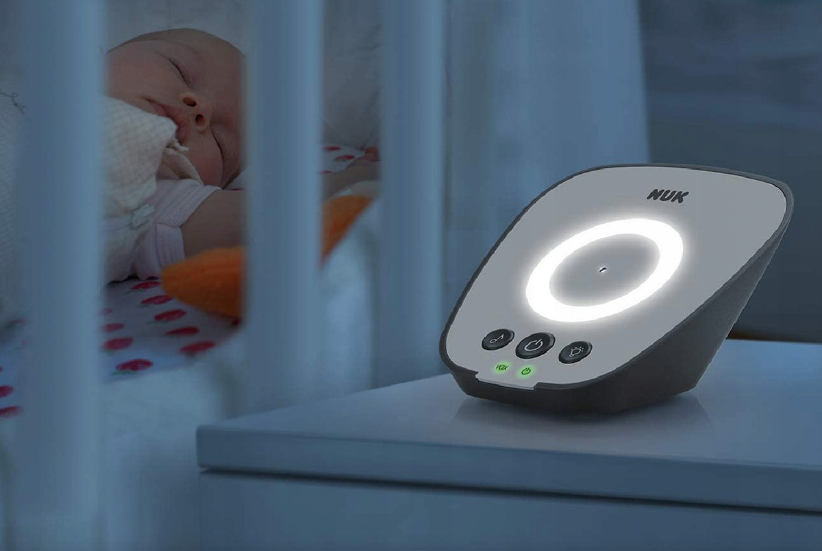 NUK Eco Control 530D elektroniczna niania FHSS, biało-czarny monitor dziecka z podświetleniem