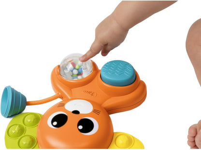 CHICCO Topolino sensoriale con sonaglio e squeaker Pop It 18 x 19 cm