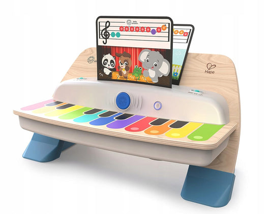 HAPE BABY EINSTEIN drewniane pianinko dotykowe + 5 kart muzycznych
