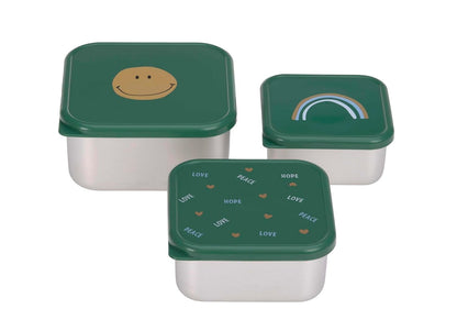 LASSIG Snackbox SCATOLE IN ACCIAIO PER SNACK x3