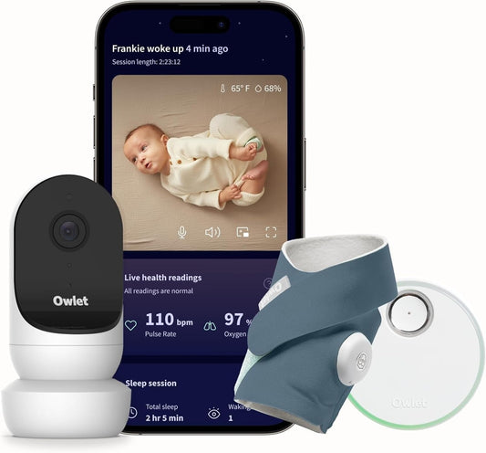 OWLET niania wideo Cam 2 + skarpety do pomiaru funkcji życiowych Dream Sock
