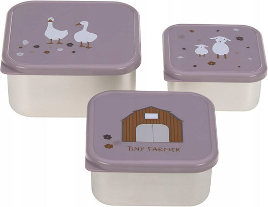 LASSIG steel snack boxes x3