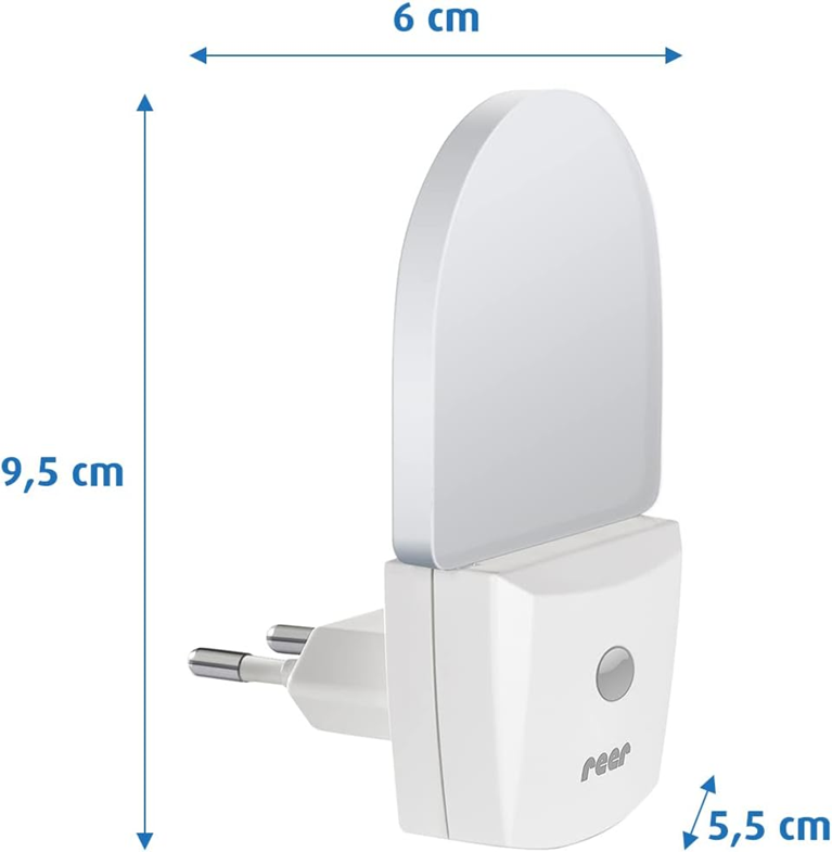 REER NightGuide lampka nocna LED do gniazdka, czujnik ciemności 6 x 9,5 cm – zdjęcie produktu 2