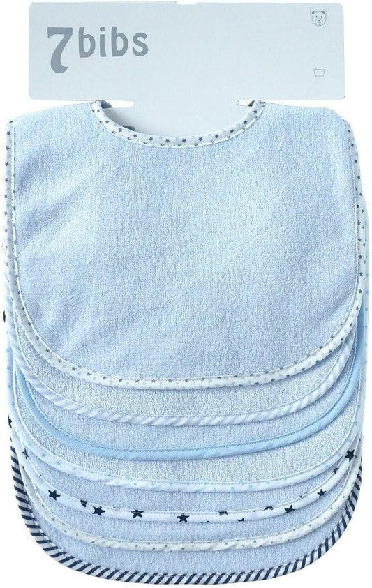 Bavaglini in tessuto con velcro x7