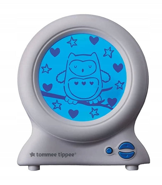 TOMMEE TIPPEE Groclock zegar trener snu 24m+ szary z sową, cyfrowy wyświetlacz, 24m+