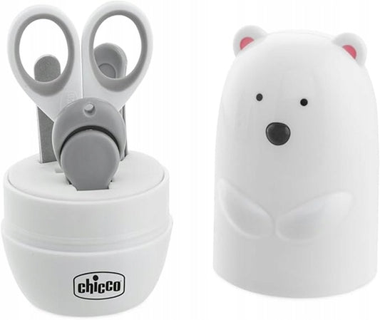 CHICCO nagelverzorgingsset voor kinderen 5-delig + organizer IJSBEER