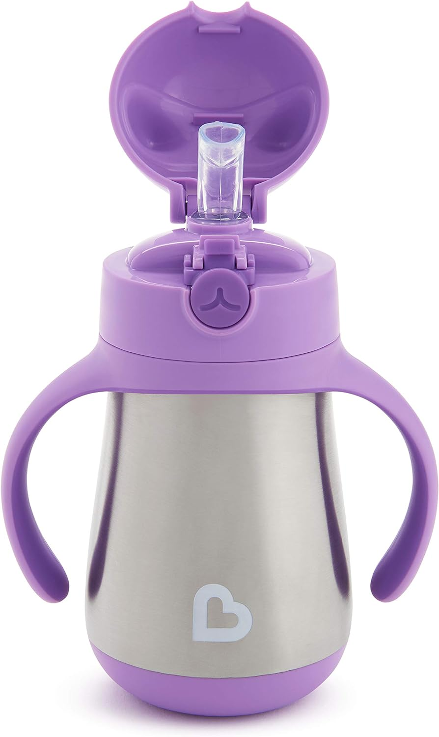 MUNCHKIN Cool Cat kubek niekapek ze słomką STALOWY 237 ml – zdjęcie produktu 2