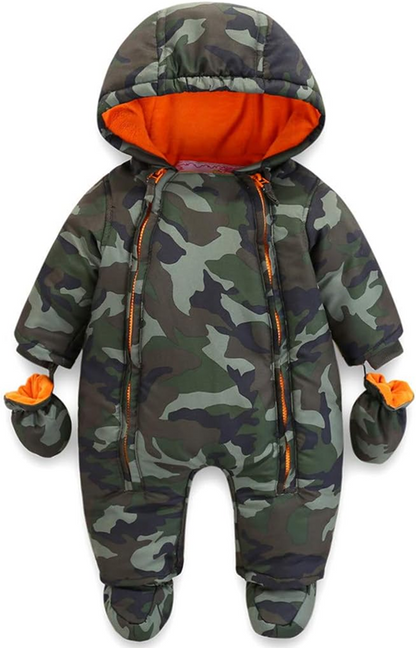 JIAMY téli kapucnis overál 9–12 hónapos korra + kesztyű és kiscipő
