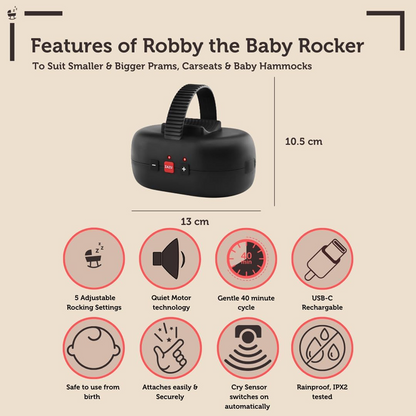 ZAZU Baby Rocker bujak do wózków kołysanka Cry Sensor