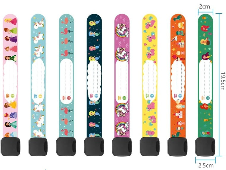 VICLOON braccialetti SOS impermeabili per bambini 8 pezzi + pennarello "O"