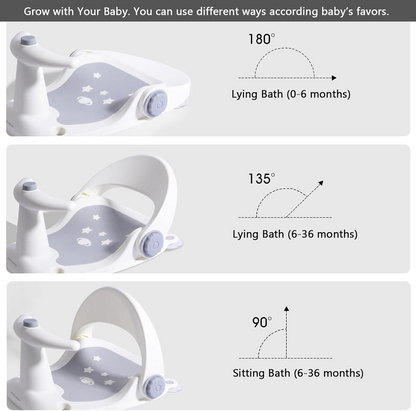 BEBAMOUR ASIENTO silla de baño para bebés 6m+ con volante