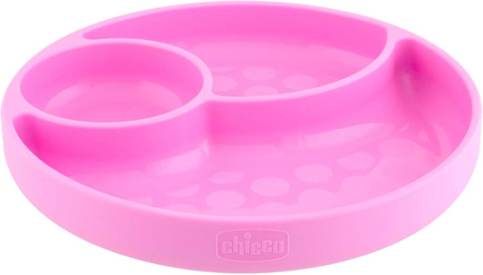 CHICCO Easy Menu piatto in silicone a tre scomparti con ventosa 12 m+