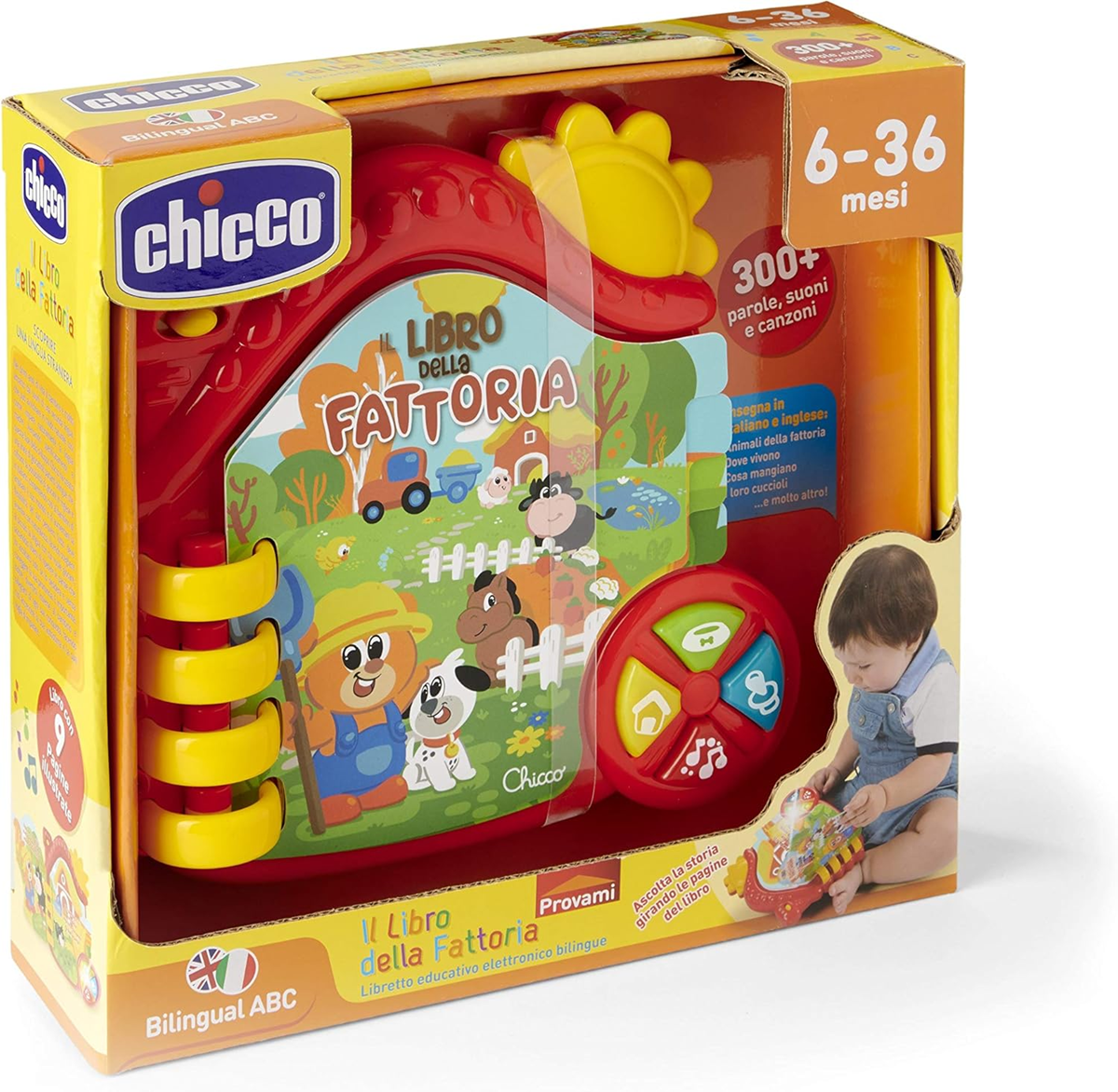 CHICCO Farma elektroniczna książeczka edukacyjna JĘZYK ANGIELSKI i WŁOSKI – zdjęcie produktu 5
