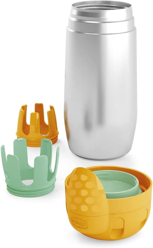 CHICCO Edelstahl-Isolierflasche + 2 Flascheneinsätze 2