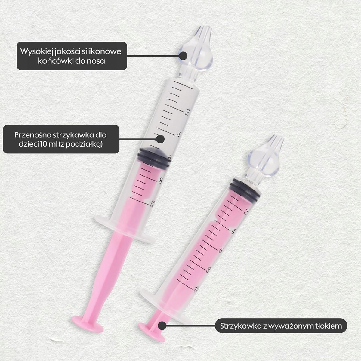 irrigador y jeringas para la nariz 2 unidades 10 ml para bebés