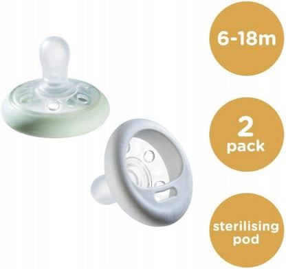TOMMEE TIPPEE sucette orthodontique x2 6-18mois LUMINEUSE DANS LE NOIR