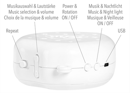 FEHN MP3 music box with star projector for mobile