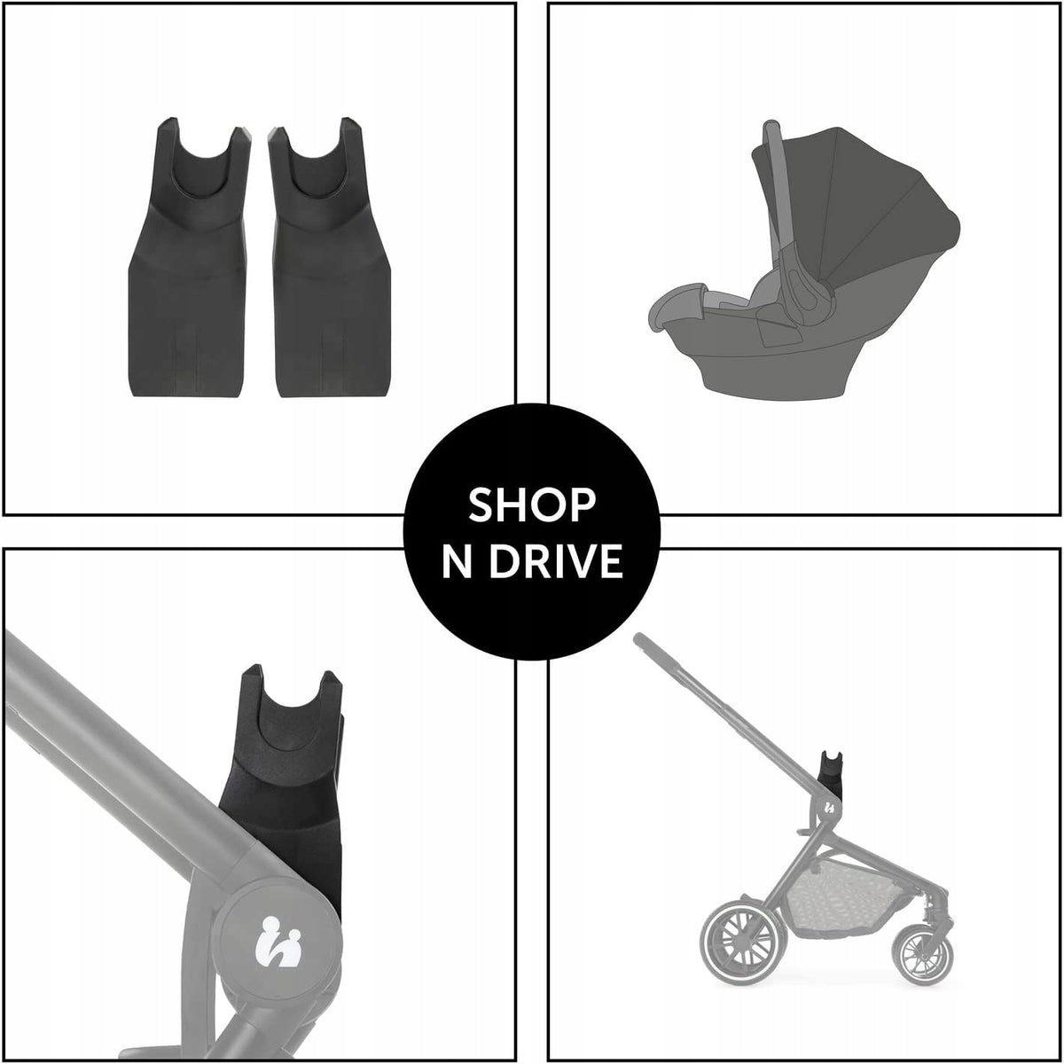 HAUCK adapter do wózka MOVE SO SIMPLY fotelików MAXI-COSI CYBEX NUNA KIDDY – zdjęcie produktu 3