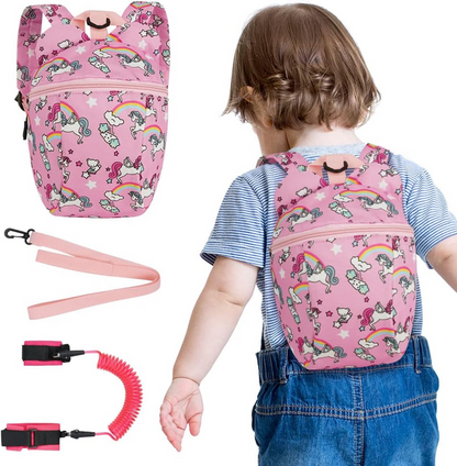 AOMIG mochila con protector de seguridad y correa pulsera para la muñeca UNICORNIO