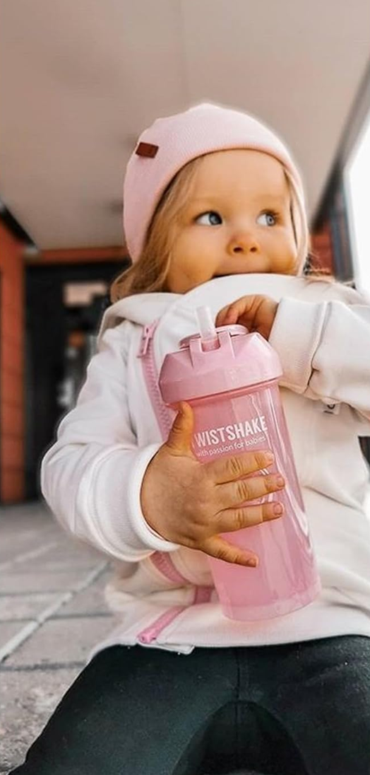 TWISTSHAKE Pahar cu pai, anti-vărsare, 360 ml, 6 luni+