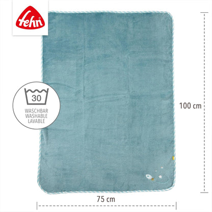 FEHN Mały Zamek koc dla niemowląt 75x100 cm z grzechotką – zdjęcie produktu 5