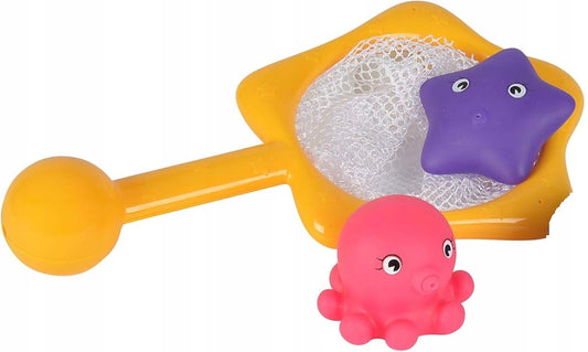 SIMBA ABC giocattolo da bagno retino e 2 animali marini