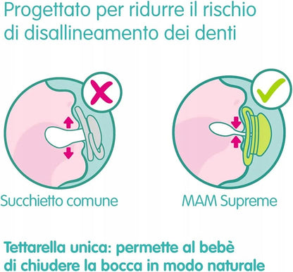 MAM SUPREME NIGHT silikonový dudlík 6-16 měsíců