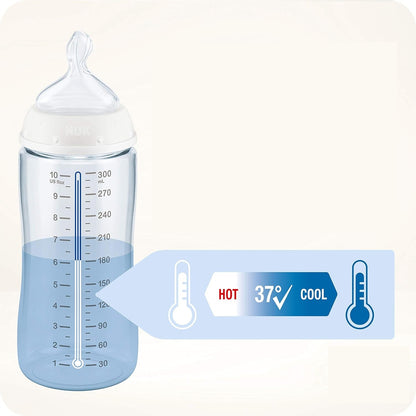 NUK First Choice+ 0-6 m FLES 300 ml temperatuuraanduiding TIJGER