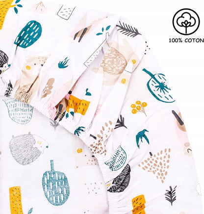 LOVELY HIPPO prześcieradło z gumką x2 + mata wodoodporna Next2Me 83X50 – zdjęcie produktu 4